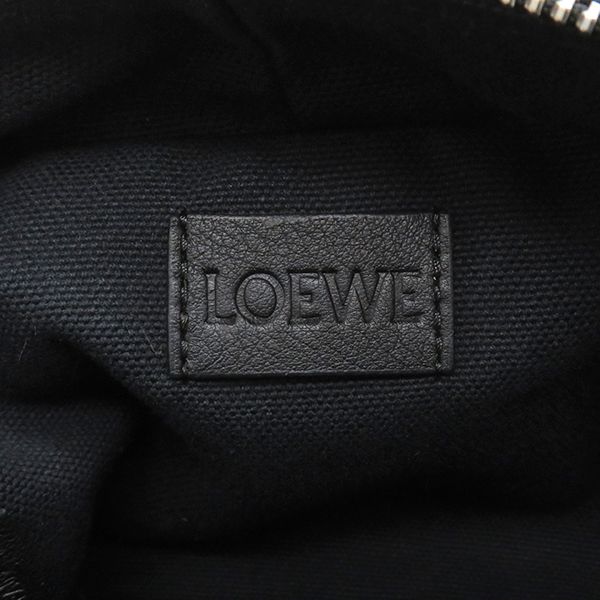 Loewe Shoulder Bag Anagram Mini Camera Bag Jacquard Calfskin Black and Gray