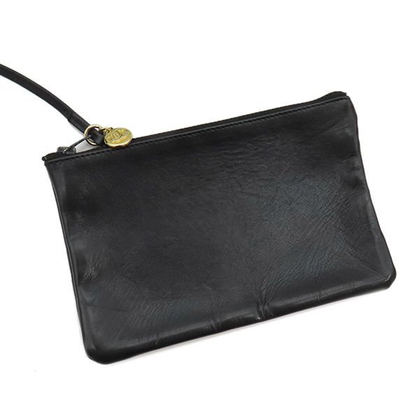 Chanel Shoulder Bag Draw String Shoulder Bag Lambskin Black Gold Hardware Black