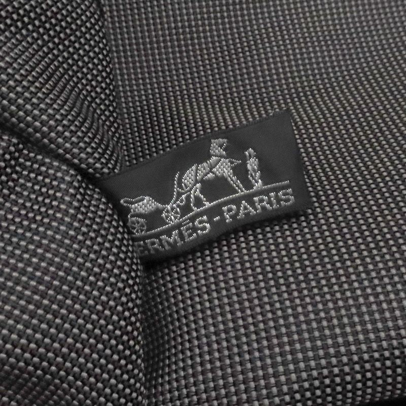 Hermes Tote Bag Her Line Tote MM Canvas Gray Silver Hardware Key and Cadena