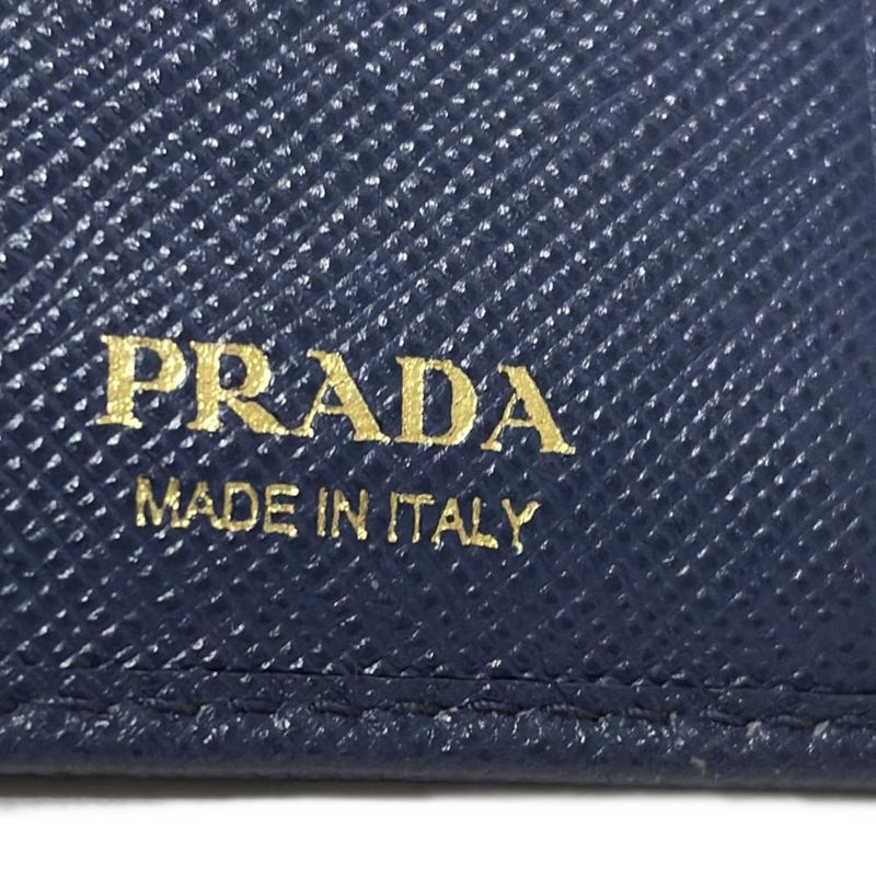 Prada Bifold Wallet - Navy Leather