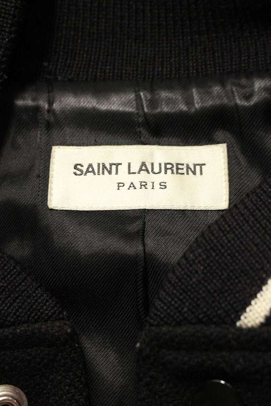 Saint Laurent Paris 16SS 429390 Y618k Sleeve Leather Cutout Stajan Blouson