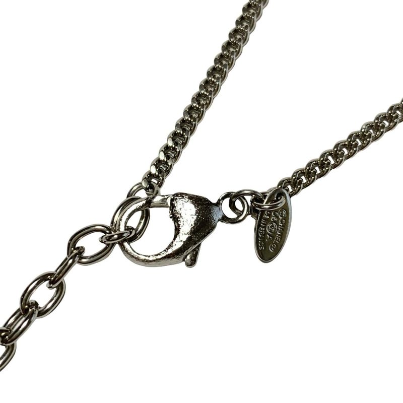 Chanel Necklace Coco Mark Silver