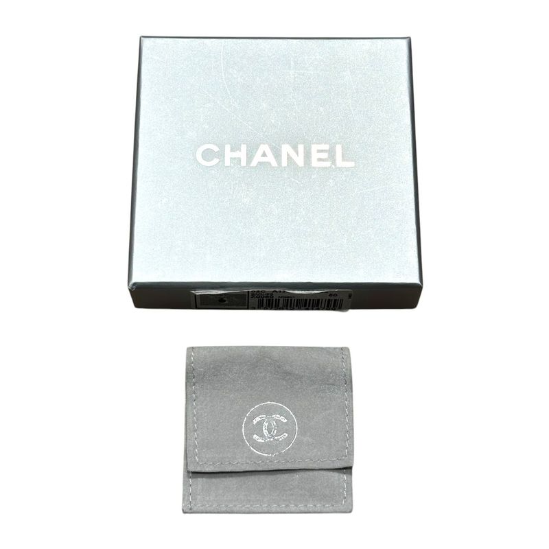 Chanel COCO Design NO5 Clover Ring Ladies Silver #10