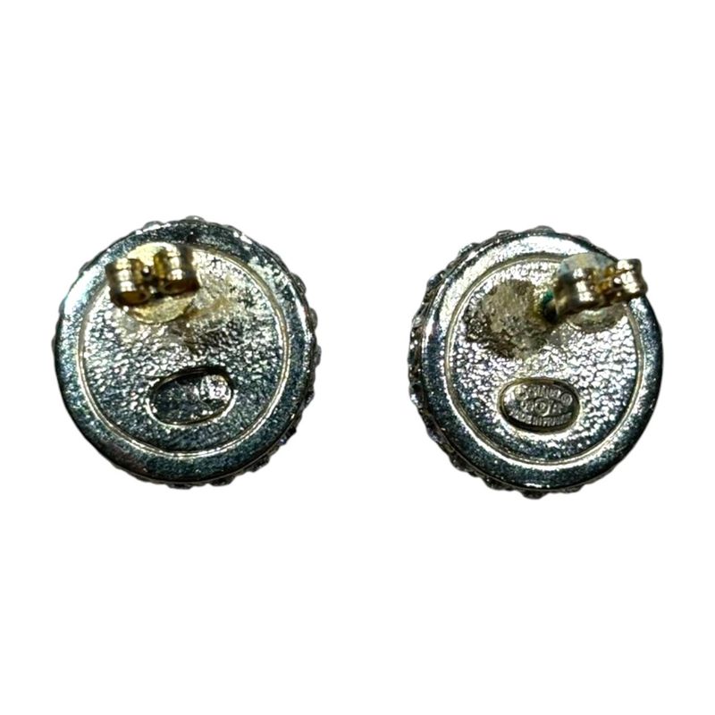 Chanel 09A Circle Earrings Women Black