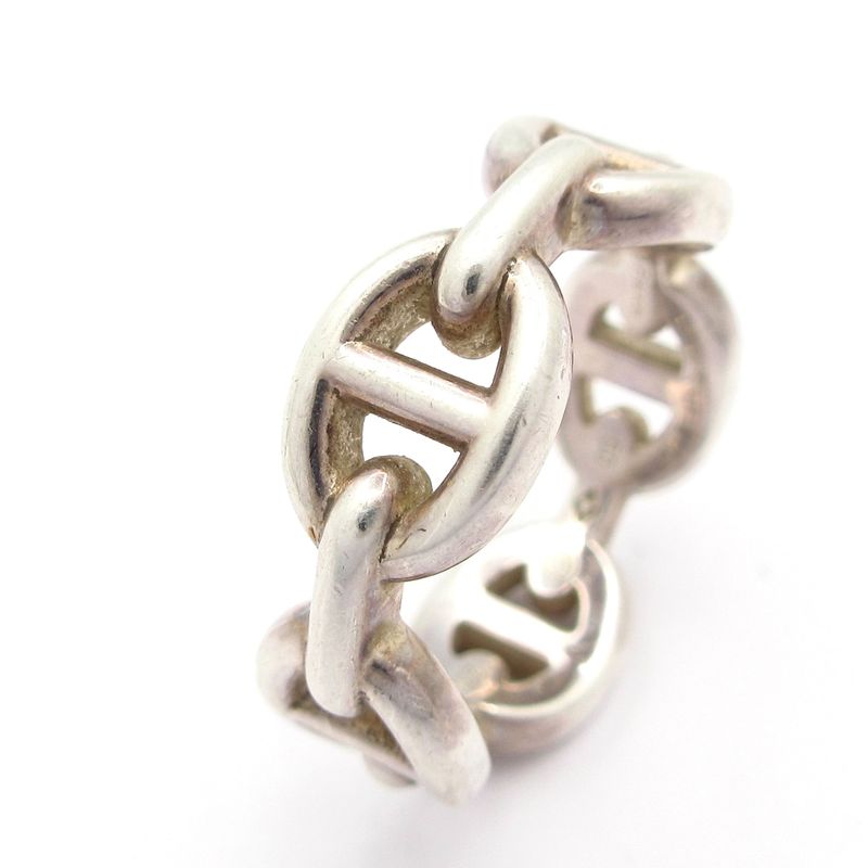 Hermes Ring 50 Chaine D'ancre Silver