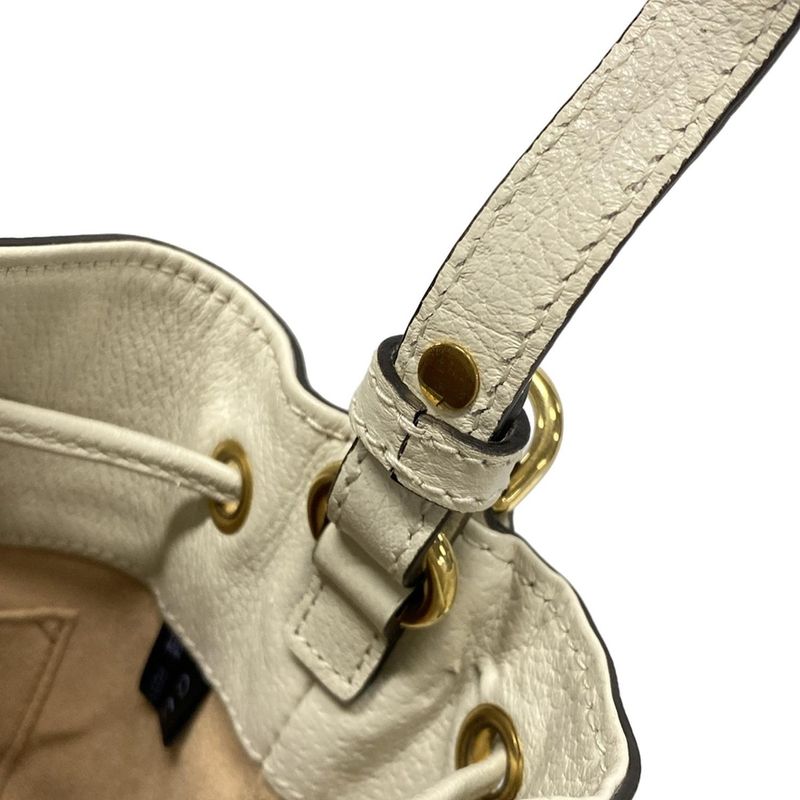 Gucci Handbag Ophidia Small Bucket Bag 610846 White X Navy X Red Drawstring