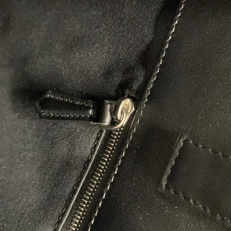 Fendi Tote Bag Sukka Pattern 7va481 Black And Dark Brown 2WAY Leather