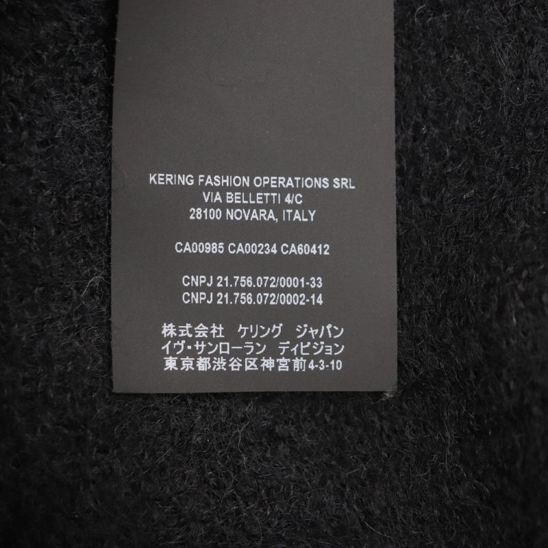 Saint Laurent Paris 2020 632010 67% Mohair Turtleneck Knit Sweater Black M