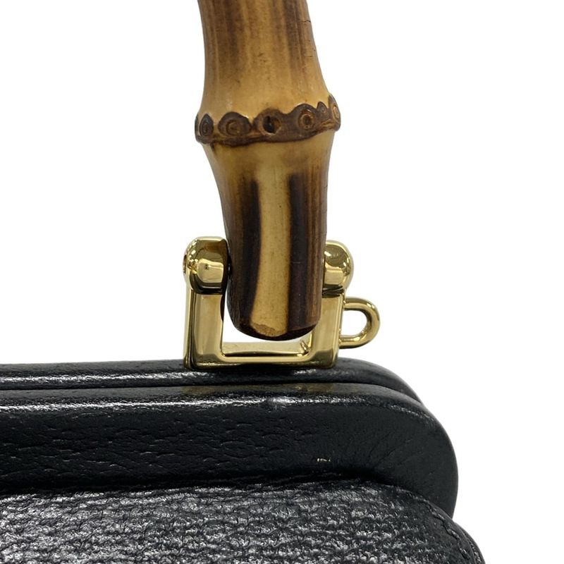 Gucci Handbag Mini Bamboo Bucket Bag 616436 Black Mini Bag Leather