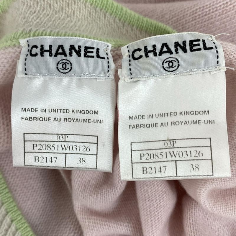 Chanel Ensemble Women - P20851 Pink And Light Green Cashmere
