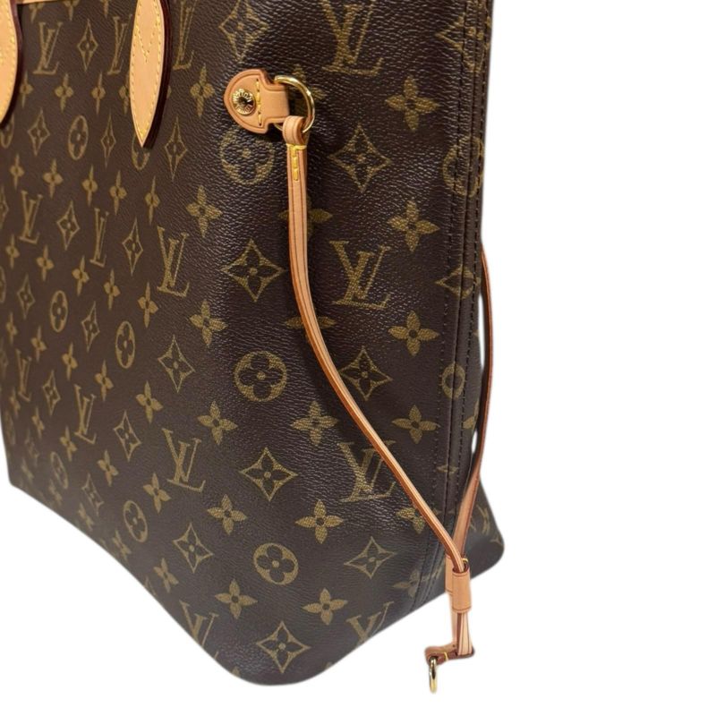 Louis Vuitton Neverfull MM Monogram Tote Bag Monogram Canvas M40156 Brown Women