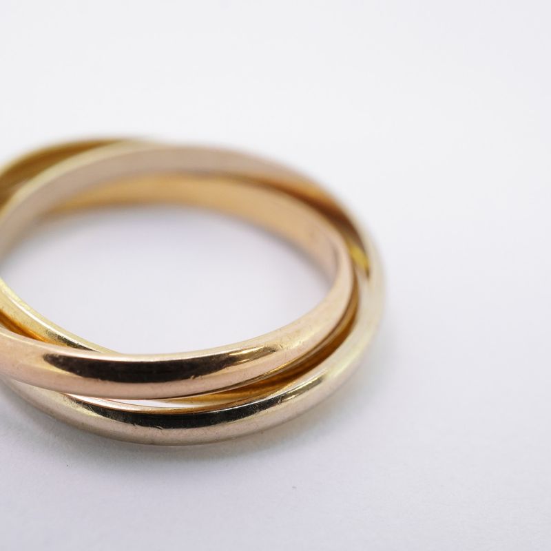 Cartier Ring Trinity 18K Yellow Gold Yellow Gold 18K White Gold White Togo Old