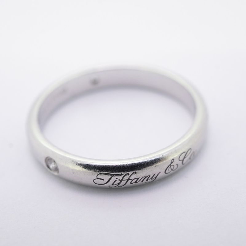 Tiffany & Co Ring Lucida/notes 3PD Pt950 Platinum Diamond #11 Ladies