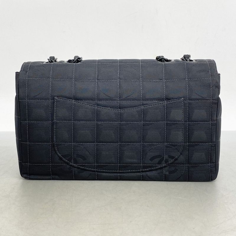 Chanel Shoulder Bag New Travel Chocobar Nylon Black Cles Deuce