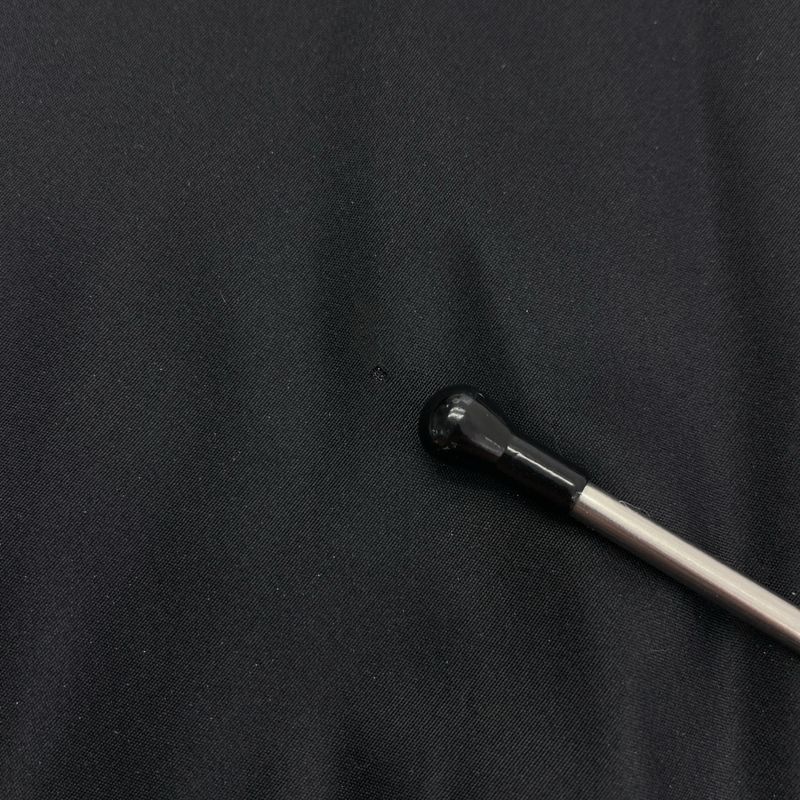 Christian DIOR | Silk CD Logo Button Fringe Tie Shirt | 13 | Black | Women