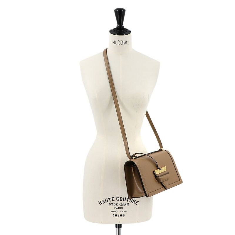 Loewe Barcelona Shoulder Bag Leather Brown Gold Hardware Barcelona Bag 90299245