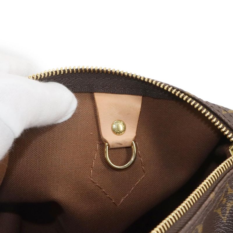 Louis Vuitton Monogram Speedy 30 Hand Bag Brown M41526 Gold Hardware Speedy