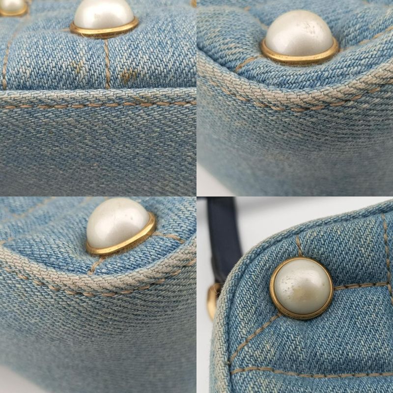 Guccigg Marmont Blue Denim And Leather 447632 B024087403