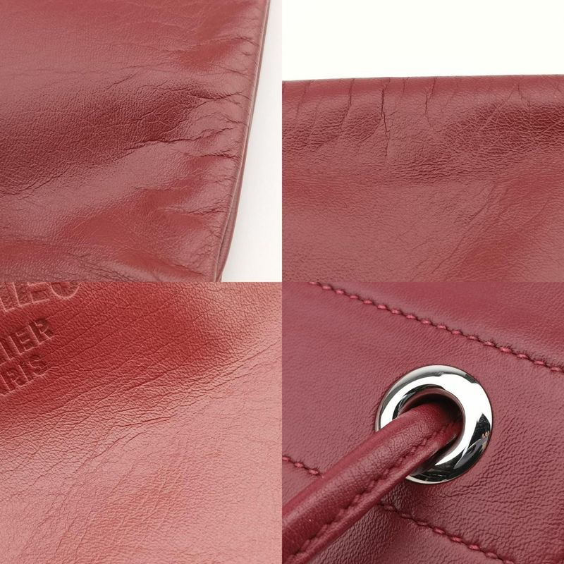 Hermessac Aline Mini Bordeaux Lambskin G AM 007 UH