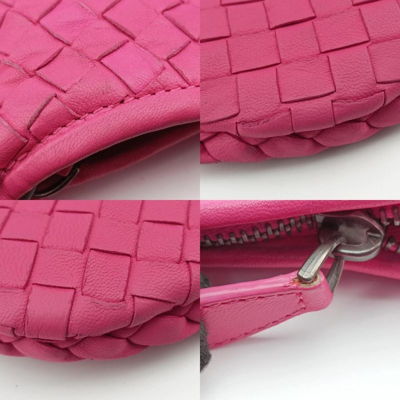Bottega Veneta Intrecciato Rose Red Lambskin B03278262y