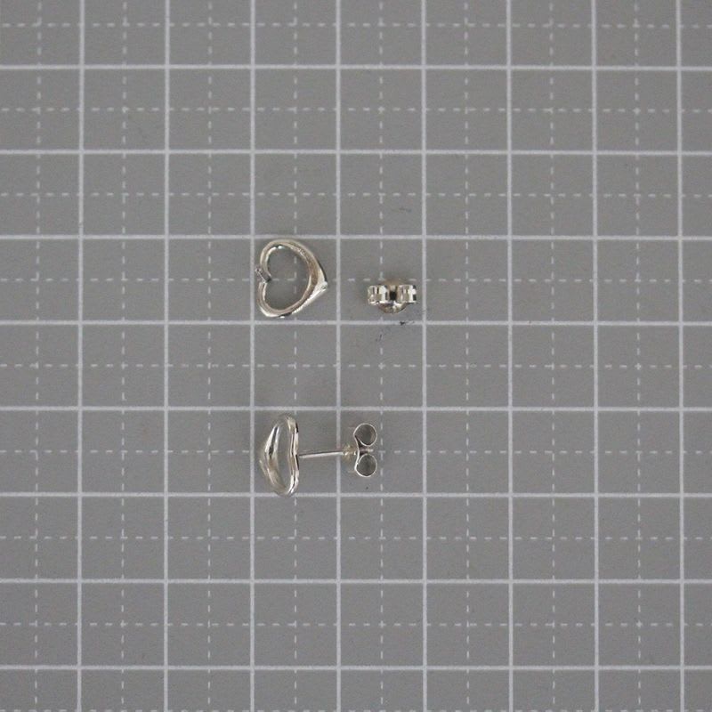 Tiffany & Co Open Heart Earrings 925 Earring Back External E1594