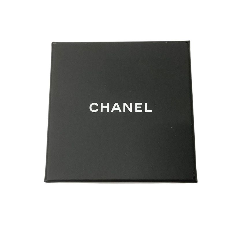 Chanel Earrings Earring Gold White Pink Hoop Coco Mark Flower Rhinestone