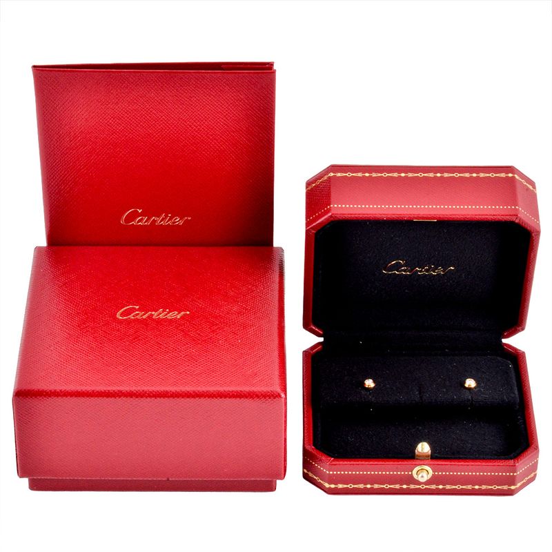 Cartier D'amour Earrings Diamond B8301405 18K Yellow Gold 14g SM Yellow Gold