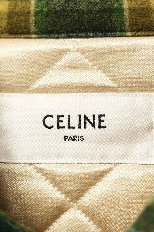 Celine 2w705499r Wool Check Overshirt Blouson Men's 54