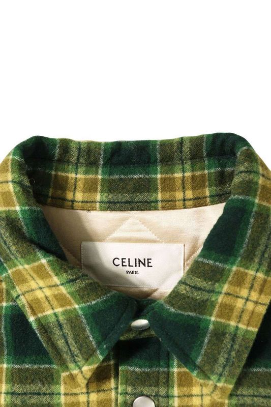 Celine By Edith Liman 22AW 2w705499r Wool Check Overshirt Blouson Men's 48