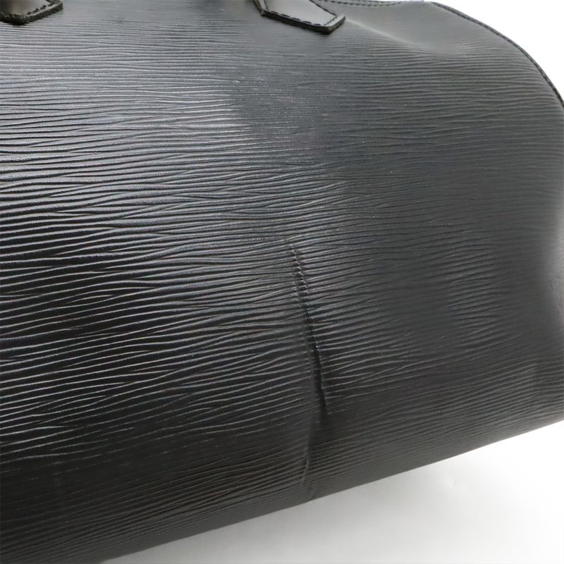 Louis Vuitton Epi Speedy 30 Handbag Mini Boston Bag Leather Noir Black Gold