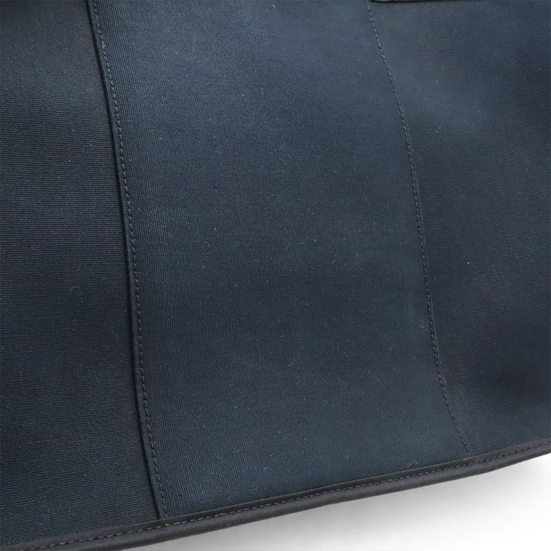 Hermes Cabas Q'elan PM Tote Handbag 2WAY Shoulder Bag Shoulder Toile Officier