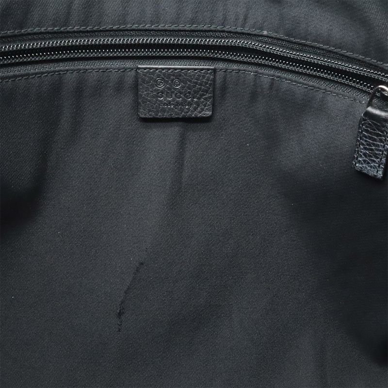 Gucci GG Canvas Denim Shoulder Bag Messenger Bag Canvas Leather Black Outlet