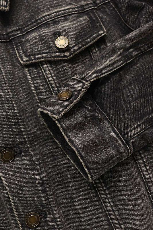 Saint Laurent Paris 505820 Yd805 Back Patch Washed Denim Jacket Men's XS