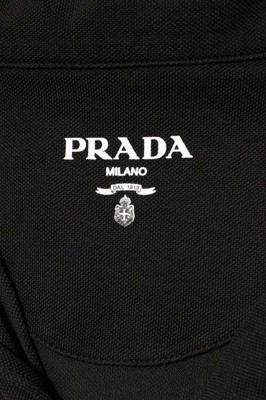 Prada Ujn850 S000 16JM Triangle Patch Pigeon Short Sleeve Shirt Men's XL
