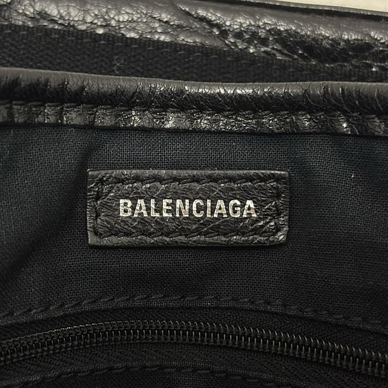 Balenciaga Tote Bag Navy Cabas XS 542018 Black Mini Bag Leather