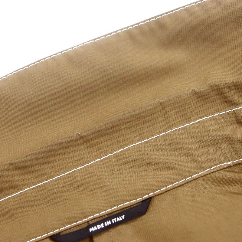 Hermes 24SS Serie Button Stitch Design Double Zip-up Jacket Brown 50 Made In