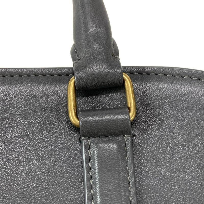 Saint Laurent Paris Handbag Duffle Lock Baby 655008 Gray Leather