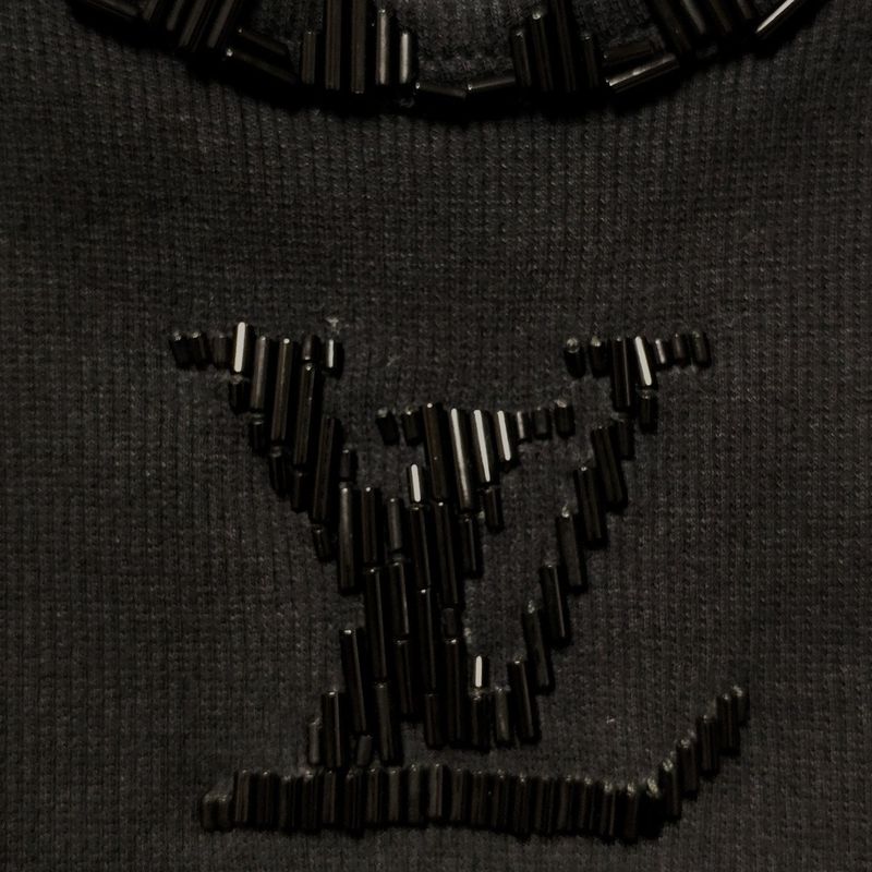 Louis Vuitton Tank Top Size M Women's - Black Beaded