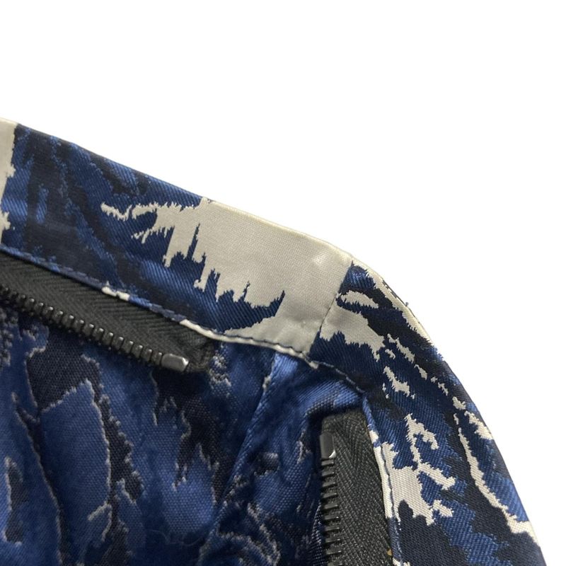 Dior/christian Dior Pouch Diortravel Pouch Navy Dark Navy And White Palm Tree