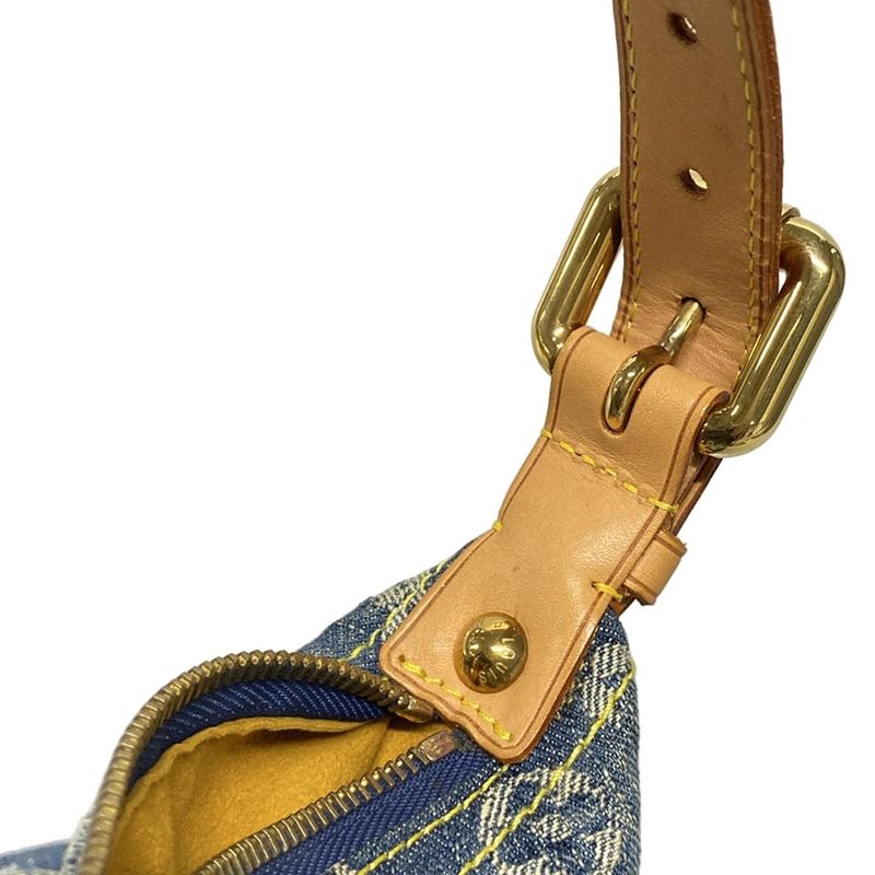 Louis Vuitton Shoulder Bag Monogram Denim Baggy GM M95048 Blue Cotton Leather