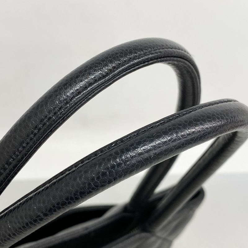 Chanel Tote Bag Revival Tote Caviar Skin Black Silver Hardware Women's