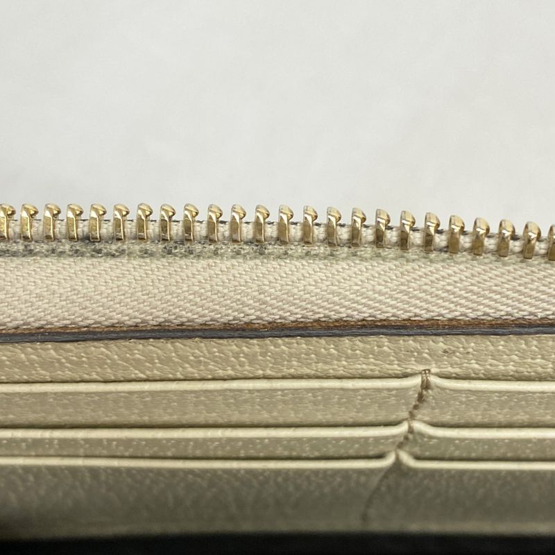 Gucci Long Wallet GG Canvas 307980 Canvas Brown Chien Pan Gold Hardware Men