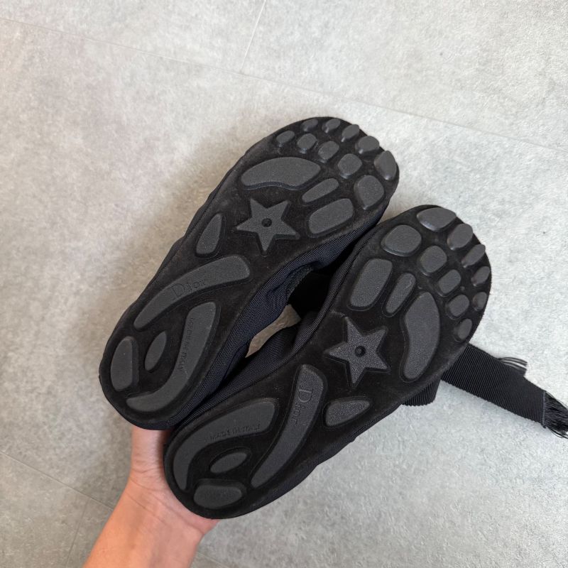 Christian Dior J'adior Logo Design Flat Shoes Ribbon Ballet Shoes Pumps 36 23cm