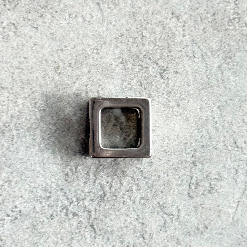 Hermes Caged Ash H Cube Necklace Top Silver Ladies Men Unisex