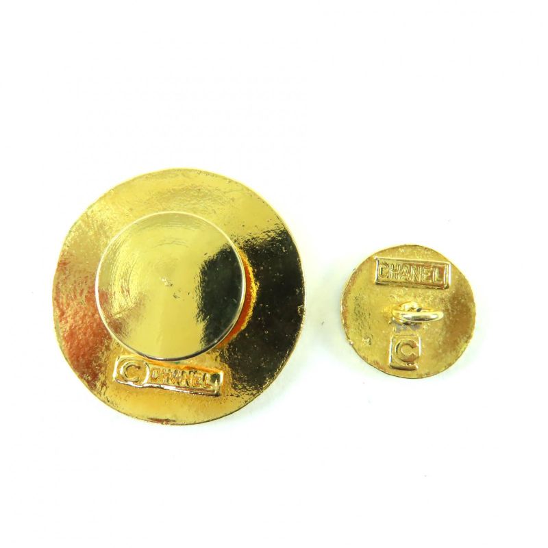 CHANEL Coco Mark Metal Logo Button Gold Button Set Of 12 Gold Ladies