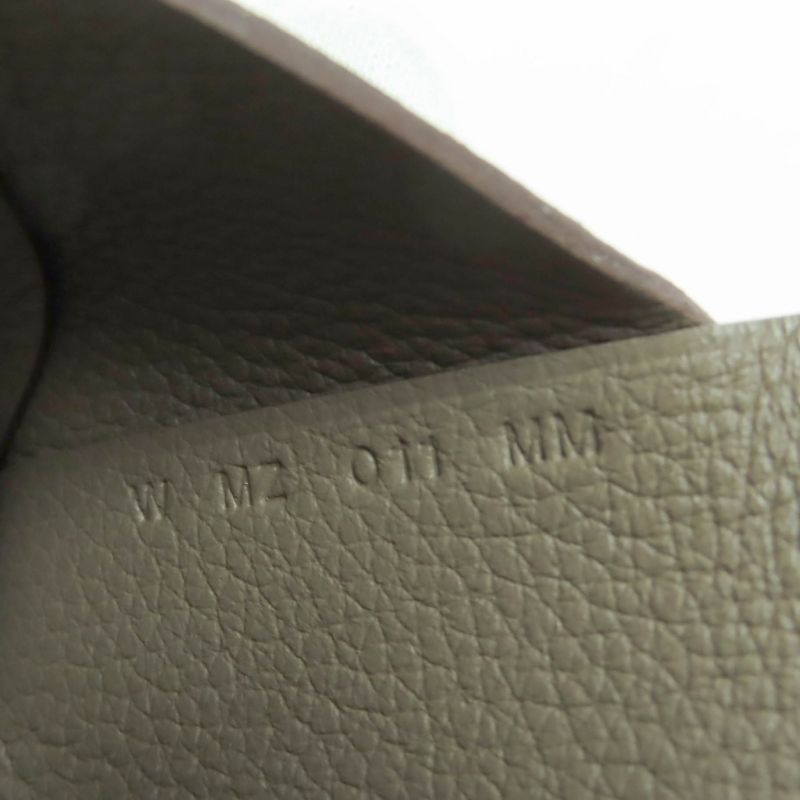 Hermes Calvi Duo Evercolor Etoupe Silver Hardware Card Case Coin Case Engraved