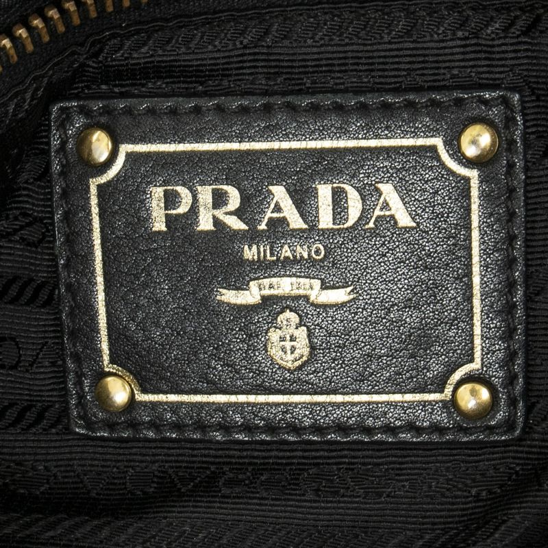 Prada Open Tote Black Nylon Canvas A