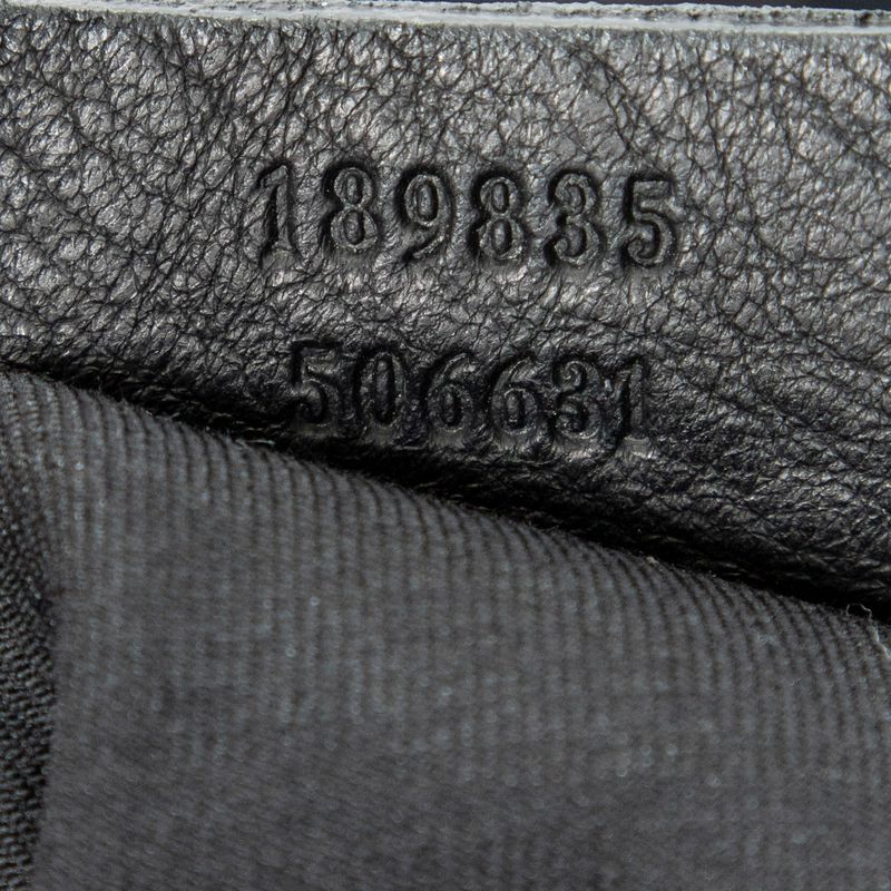 Gucci Large Abby D Ring Tote Black GG Canvas A