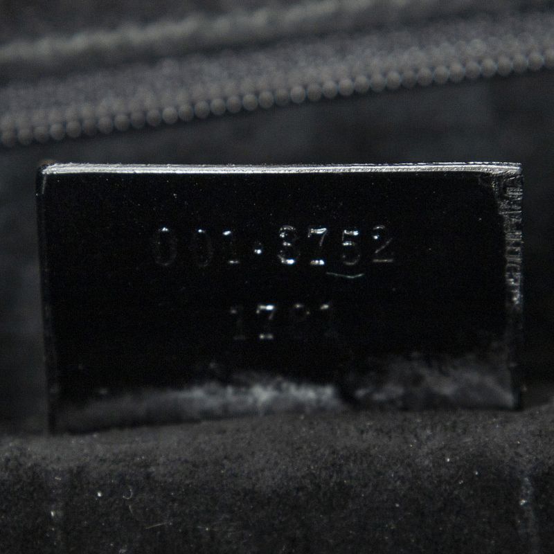 Gucci Lucite Handle Hobo Black GG Canvas A