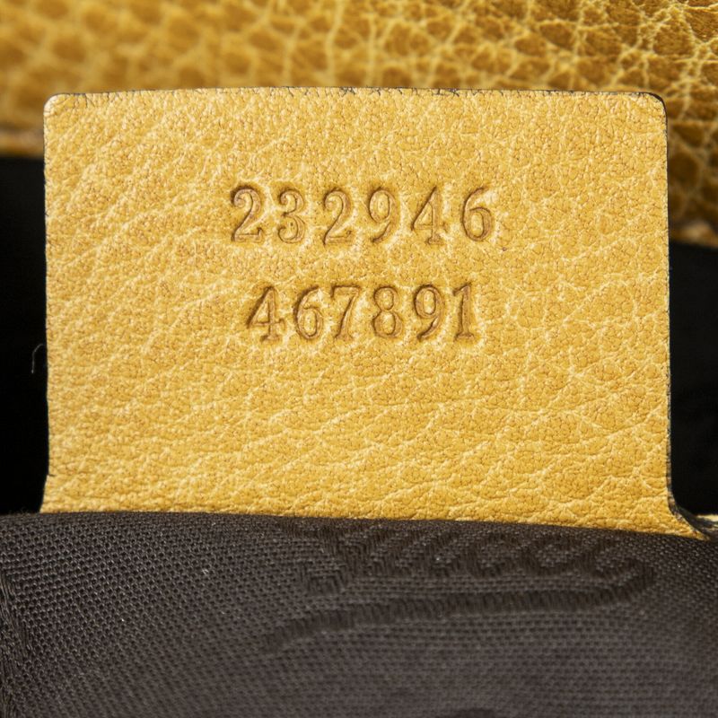 Gucci Vertical Bamboo Bar Shopper Yellow/beige GG Canvas A